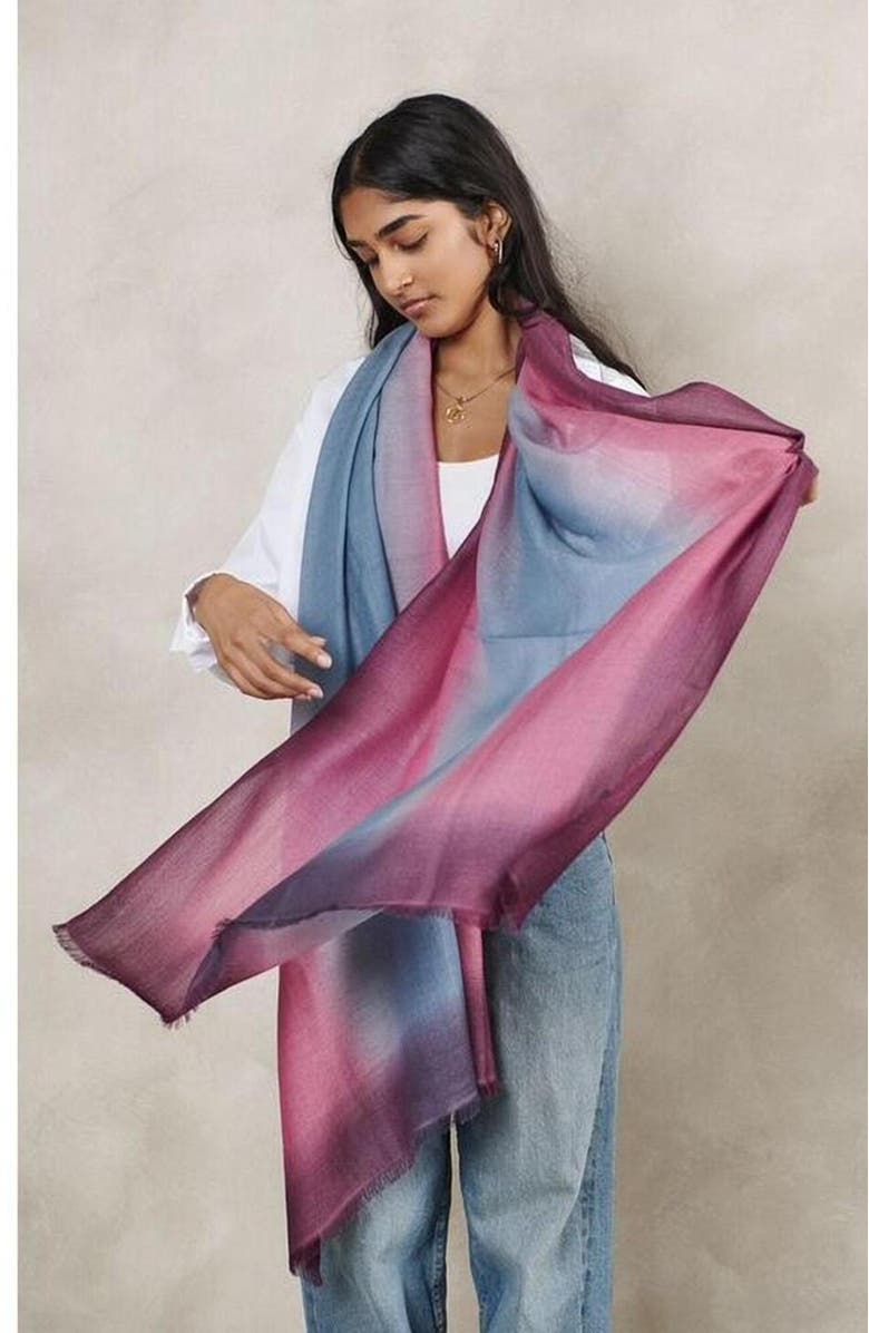 Studio Variously Iris Cashmere Merino Handloom Scarf, Alternate, color,