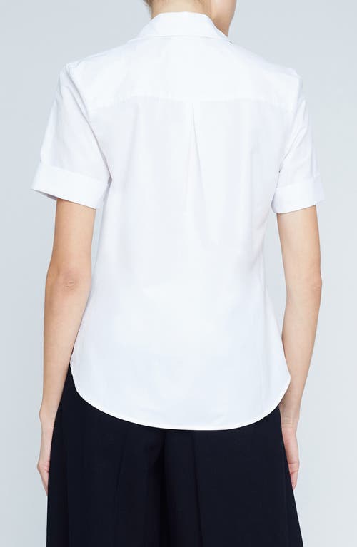 L Agence L'agence Risette Roll Cuff Shirt In White