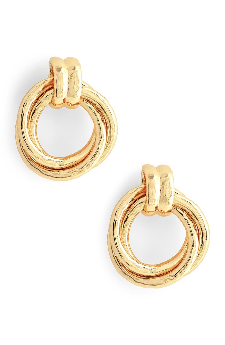 Anabel Aram Jewelry Neptune Triple Ring Earrings, Alternate, color, Gold
