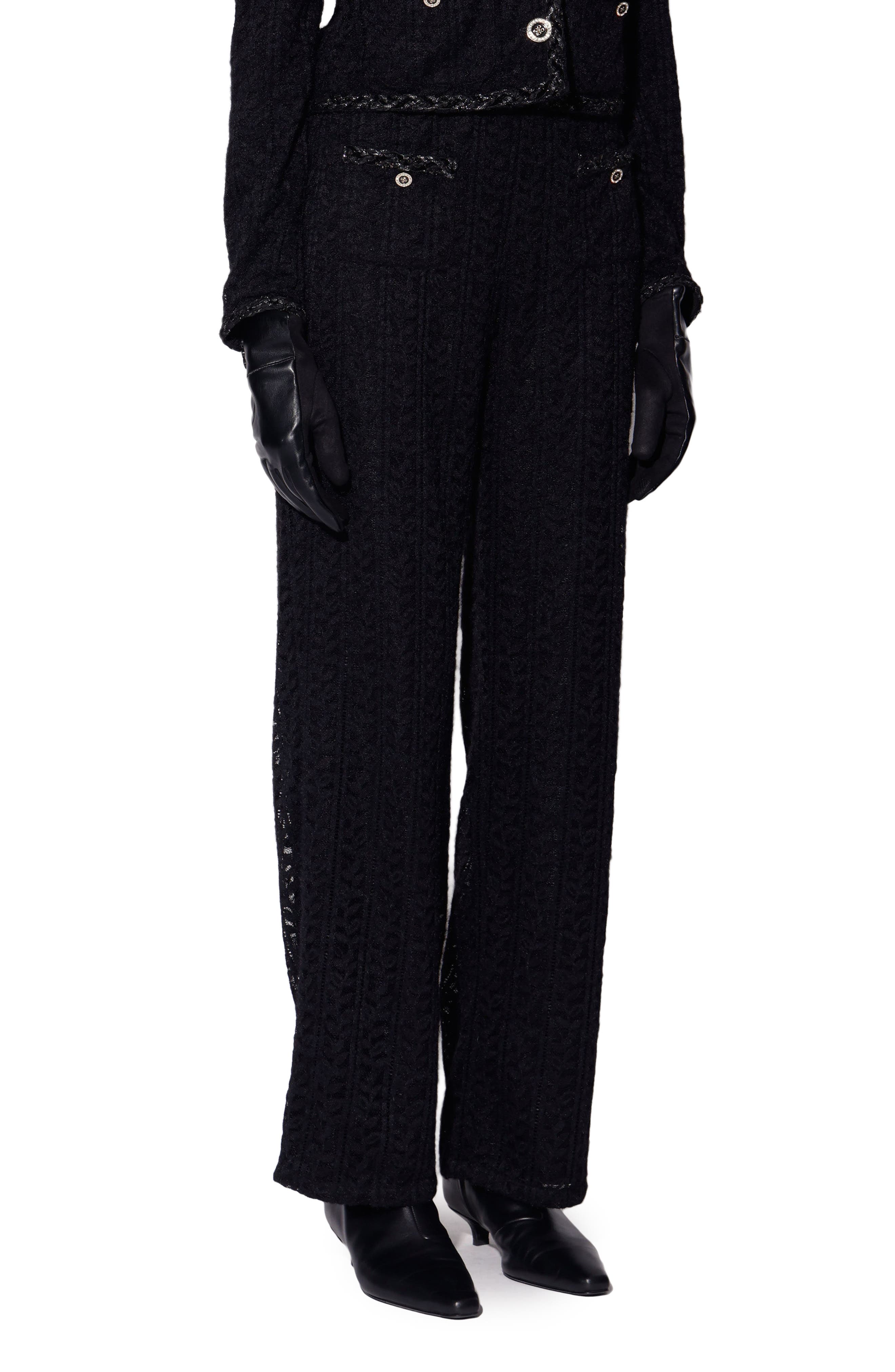 Paxton Floral Knit Straight Leg Pants