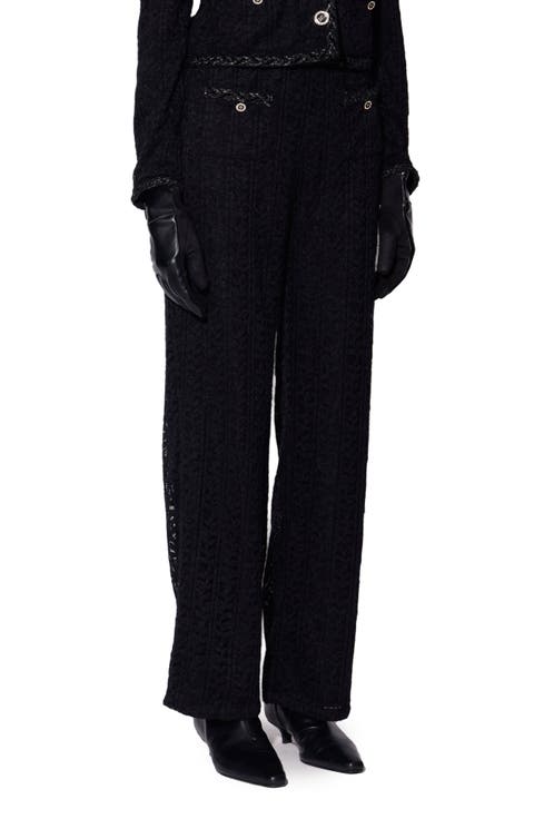 Paxton Floral Knit Straight Leg Pants