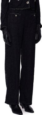 Walter Baker Paxton Floral Knit Straight Leg Pants