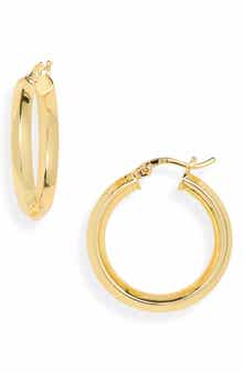 Knife-Edge Hoop Earrings