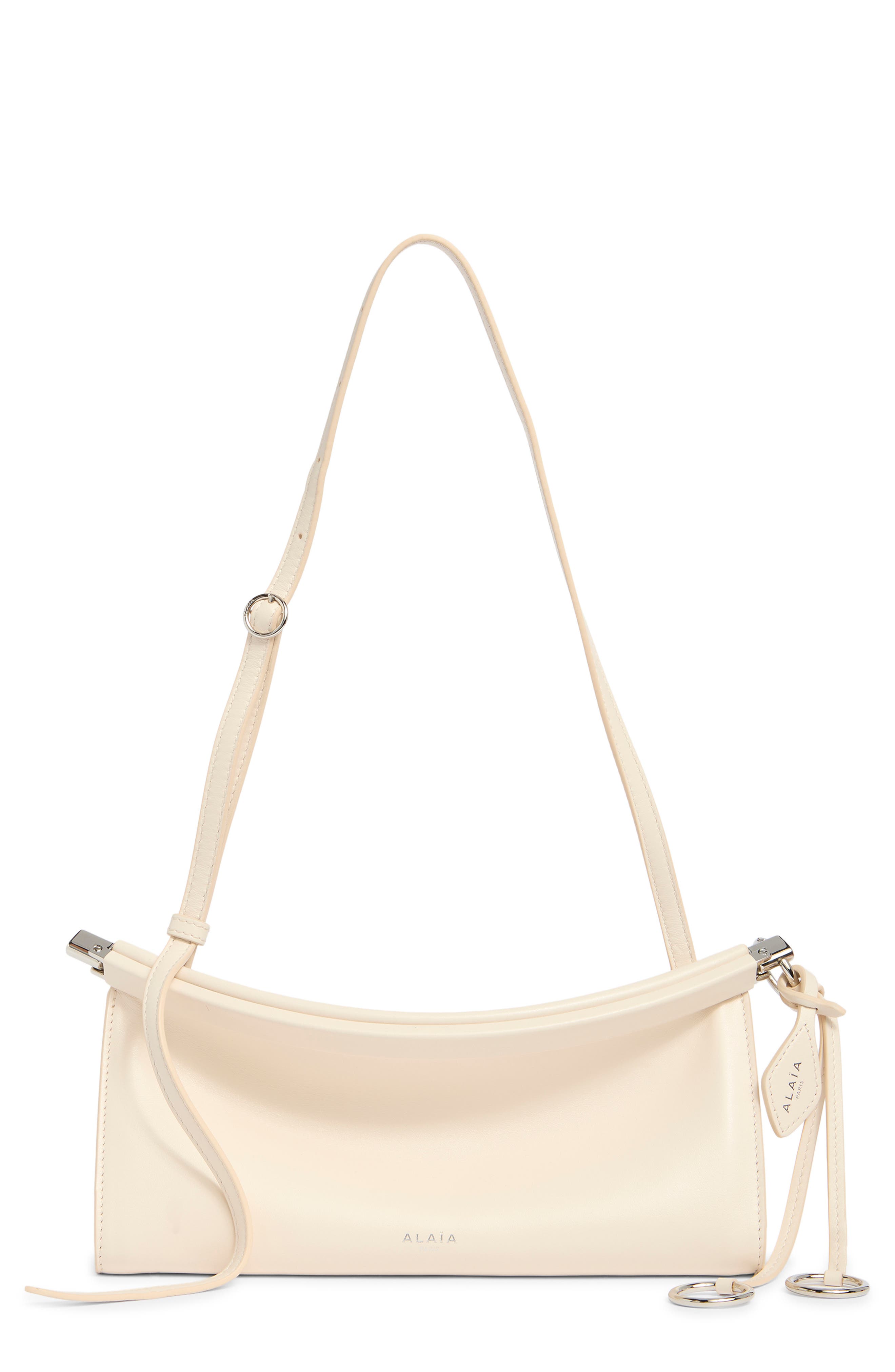 Small Le Click East/West Leather Shoulder Bag, Main, color, ROSE QUARTZ 471