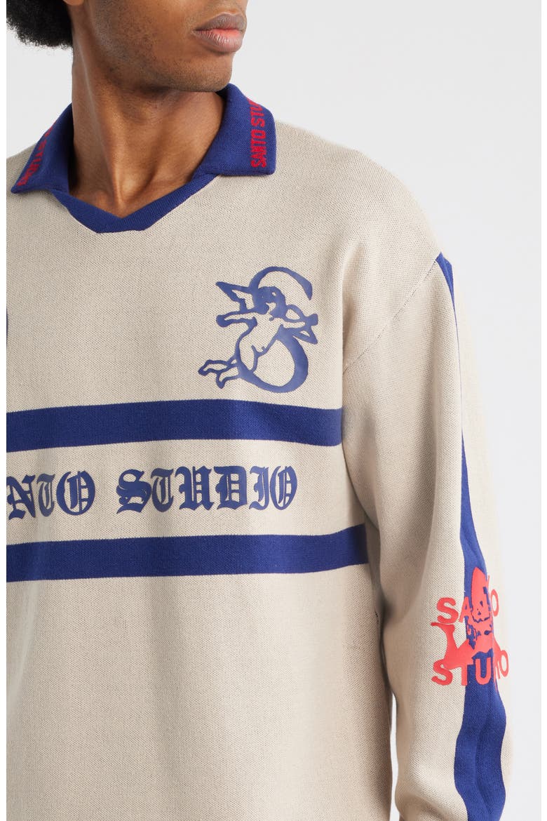 Old English Collar Sweater, Alternate, color, CREAM