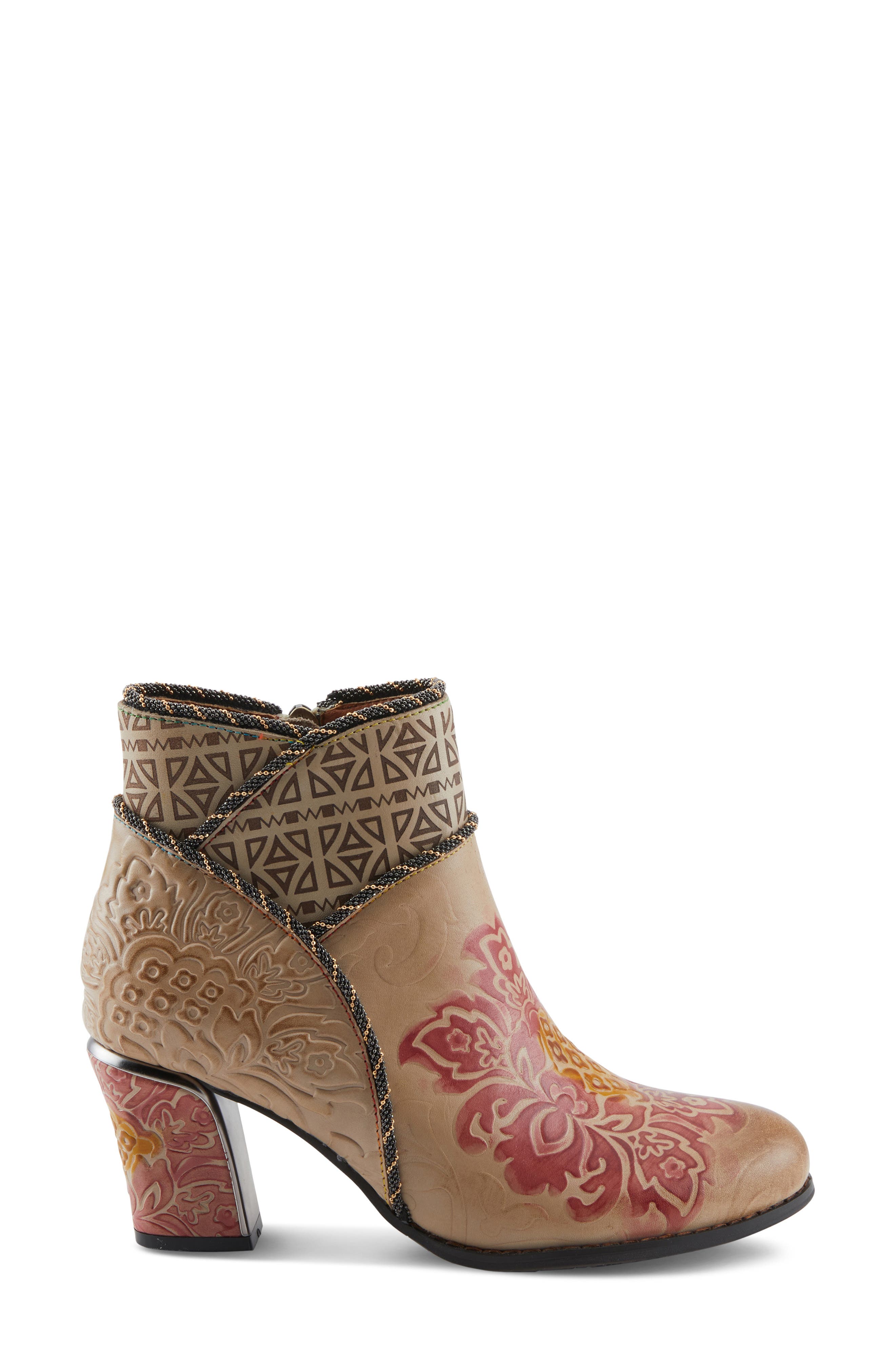 Cherish Bootie, Alternate, color, BEIGE MULTI