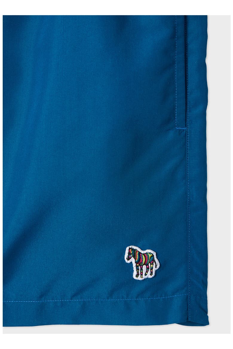 Zebra Logo Swim Trunks, Alternate, color, COBALT BLUE