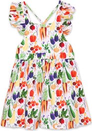 WORTHY THREADS Girls Ruffle Sleeve Dress