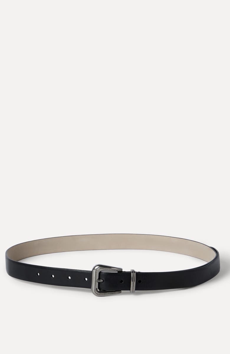 Brunello Cucinelli Vachetta belt with monili, Alternate, color, Black