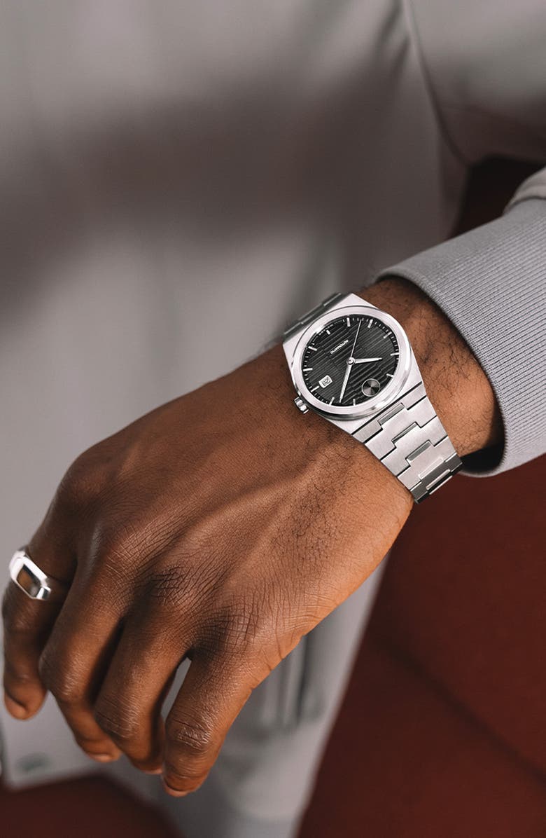 Movado Bold Quest Bracelet Watch, 39mm, Alternate, color, Black