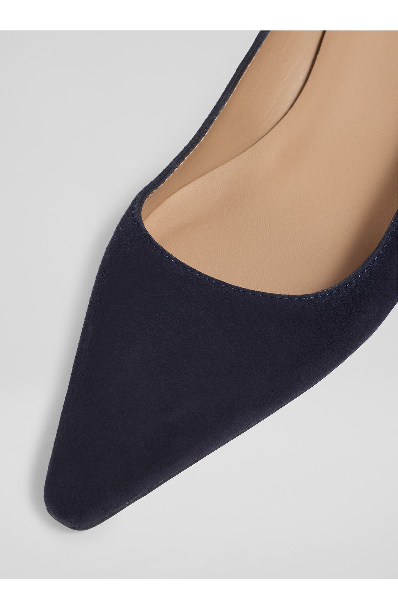 LK Bennett Ava Pointed Toe Pump, Alternate, color, Navy Suede