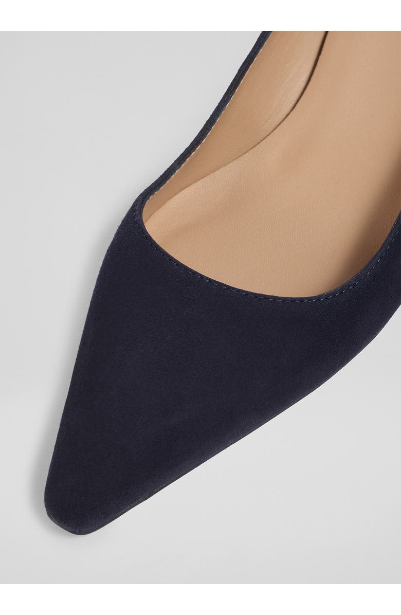 LK Bennett Ava Pointed Toe Pump, Alternate, color, Navy Suede