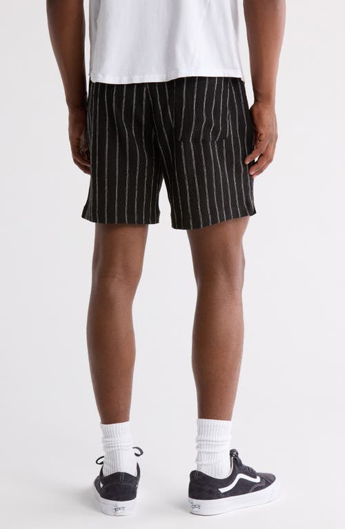 Pacsun Russel Stripe Volley Shorts In Black