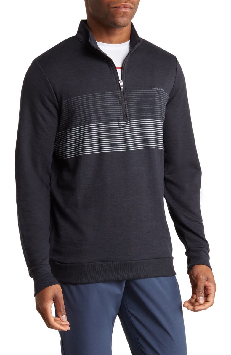 TravisMathew Book Club Quarter-Zip Jacket, Main, color, Black