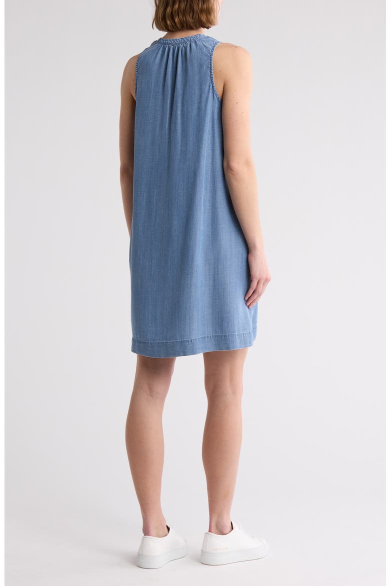 Geneva Chambray Shift Minidress, Alternate, color, INDIGO