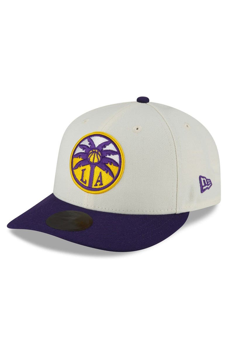 New Era Men's New Era White/Purple Los Angeles Sparks 2023 WNBA Draft 9FIFTY Snapback Hat, Main, color, 