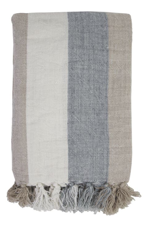 Monterey Oversize Linen Throw Blanket