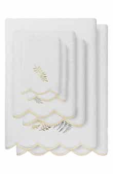 Fern Toss Scalloped 6-Piece Embellished Towel Set
