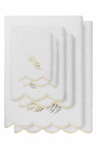 Fern Toss Scalloped 6-Piece Embellished Towel Set