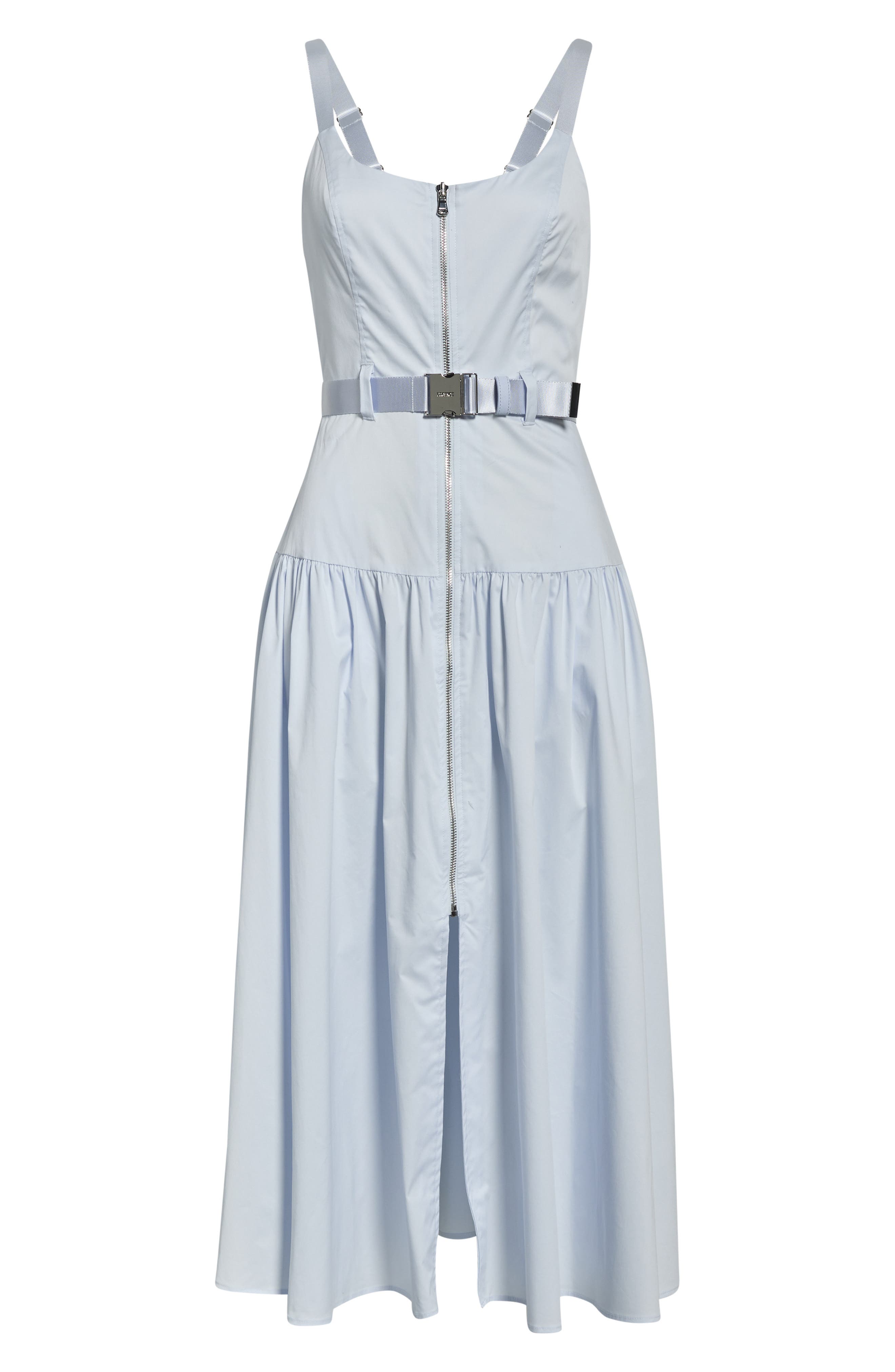Rima Belted Front Zip Midi Dress - image 3