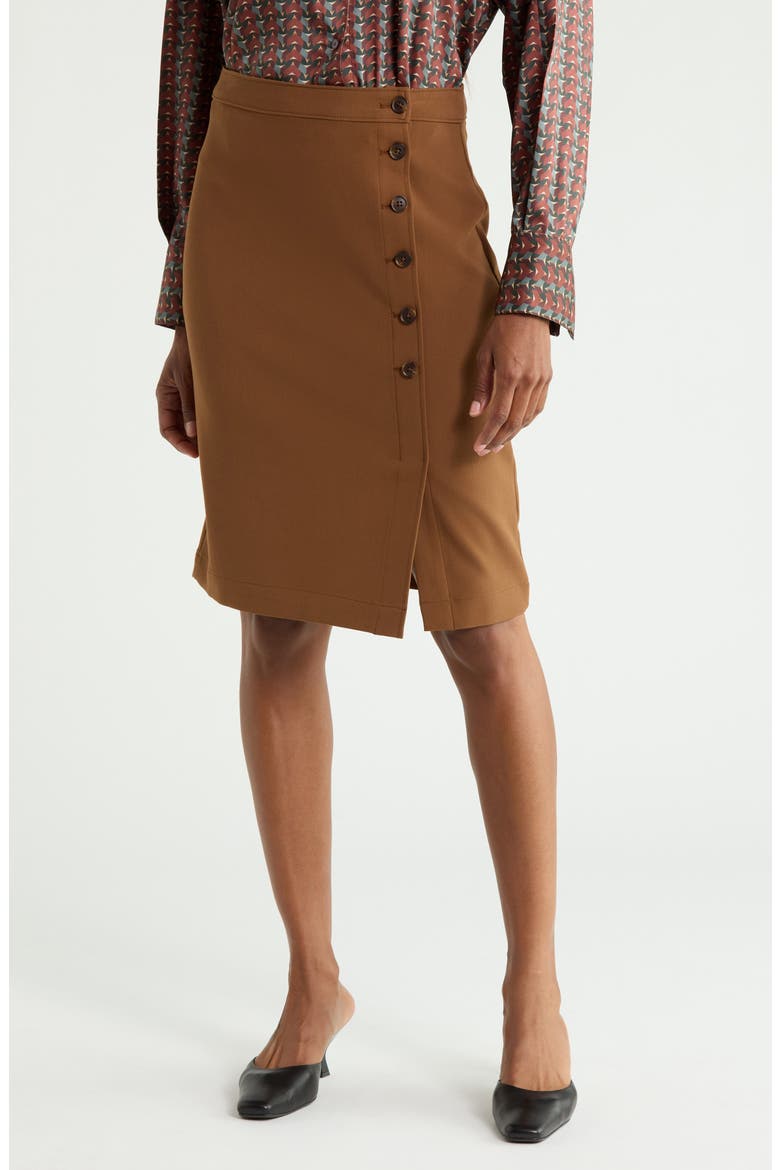 Felicity High Waist Skirt, Main, color, DARK MOCHA