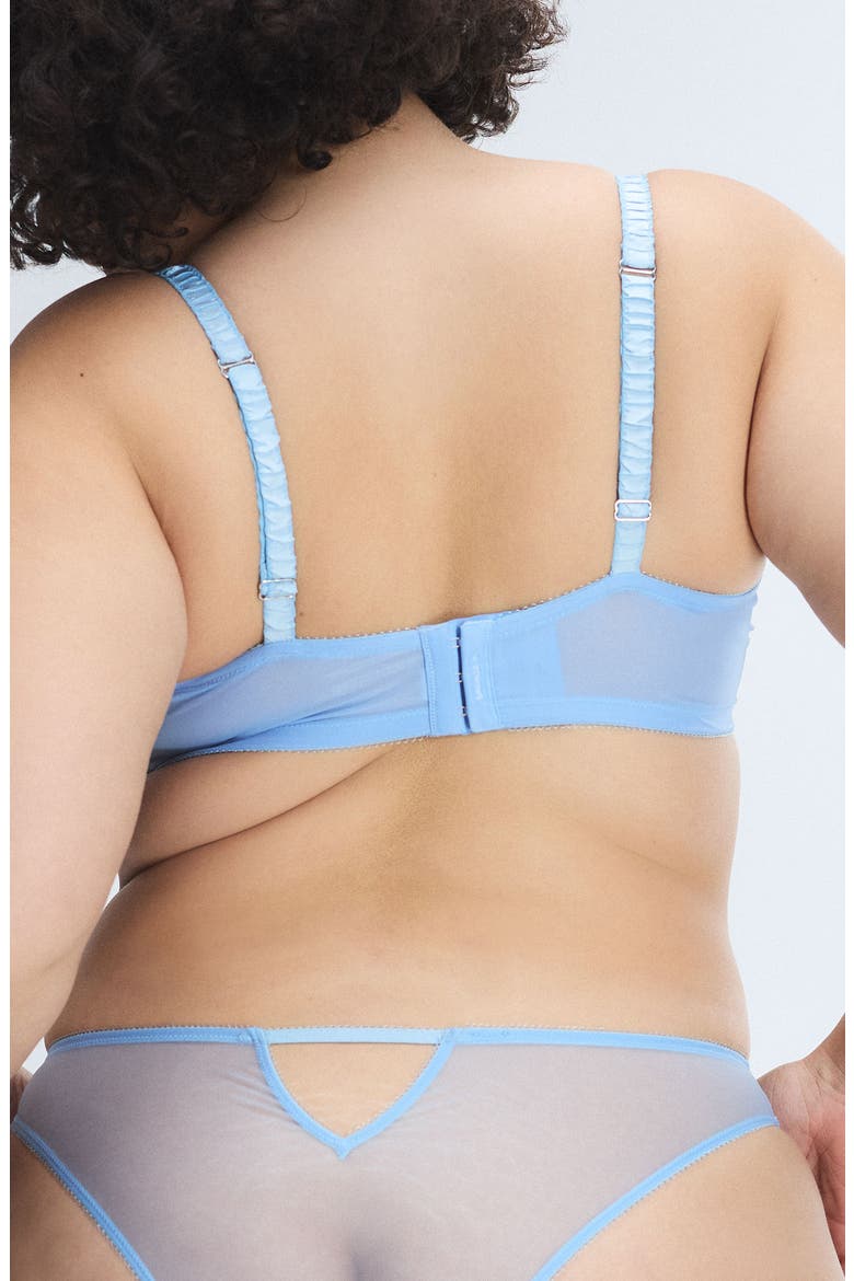 Take a Vow Unlined Balconette Bra, Alternate, color, ENDLESS BLUE
