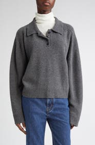 LOULOU DE SAISON Homere Cashmere Polo Sweater