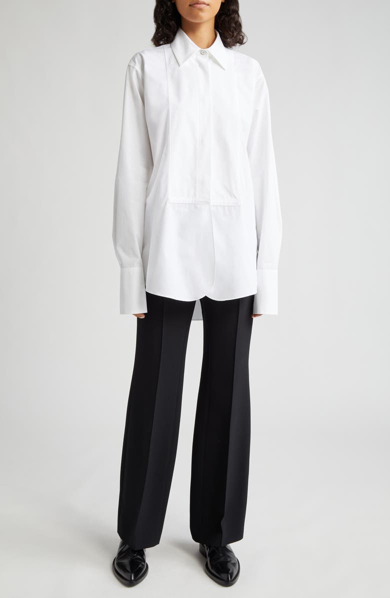 Jil Sander Plastron Relaxed Cotton Shirt, Alternate, color, 