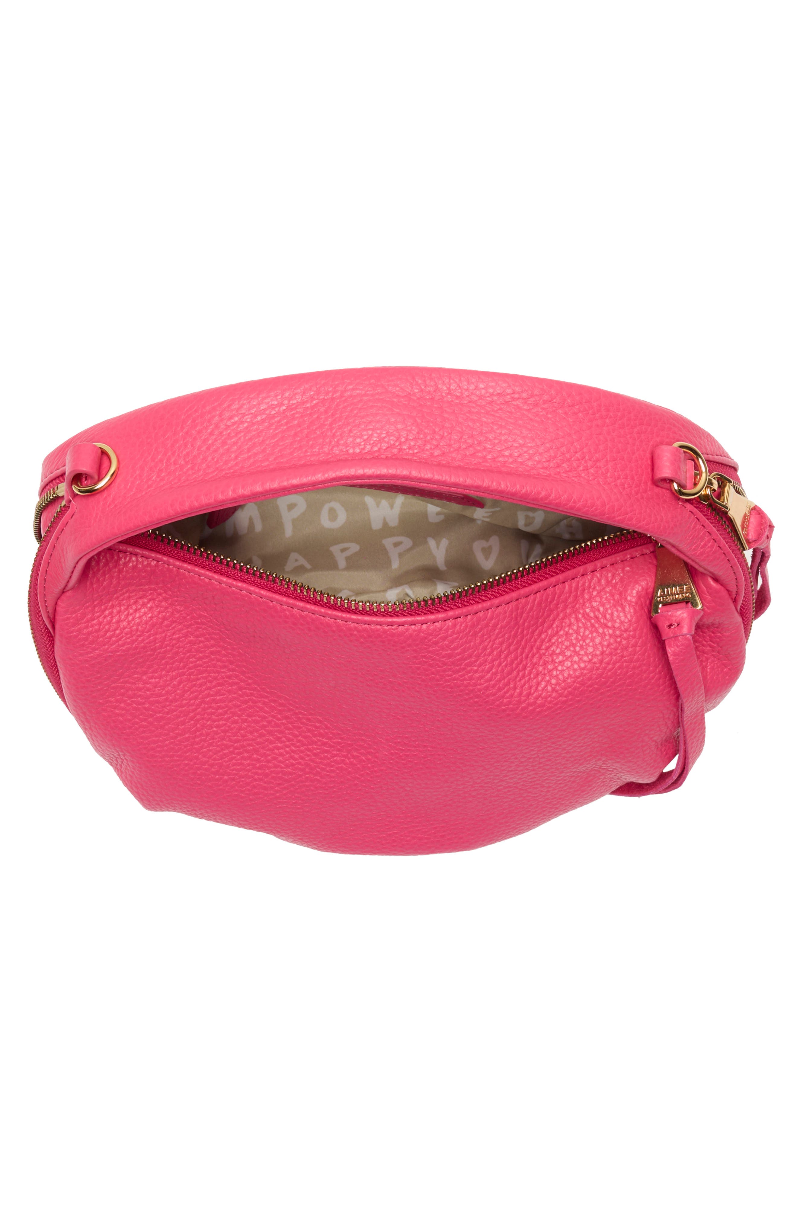 AIMEE Starlight Top Handle Leather Bag, Alternate, color, Raspberry Sorbet