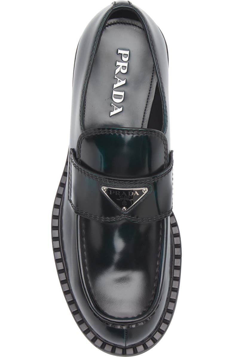 Prada Chocolate Loafer, Alternate, color, Bosco