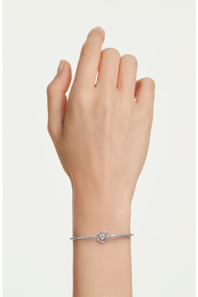 Constella Bangle Bracelet, Alternate, color, SILVER/ WHITE