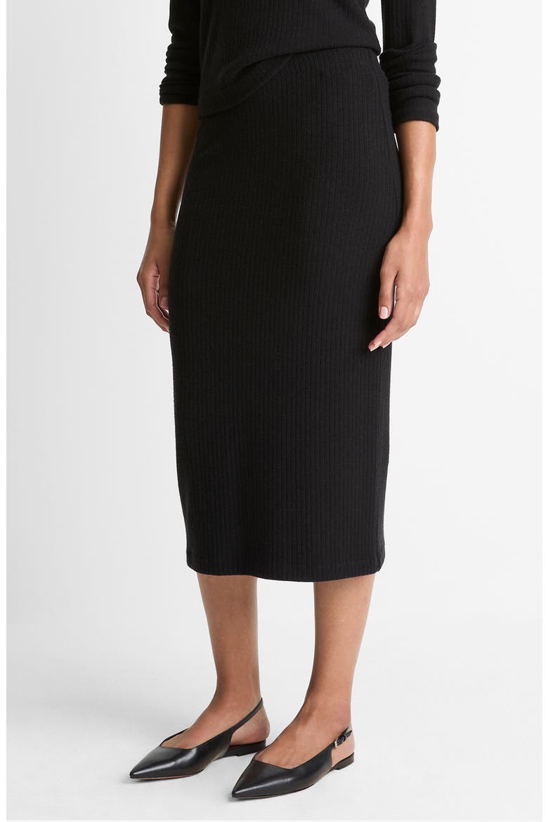 Cozy Rib Skirt, Alternate, color, BLACK