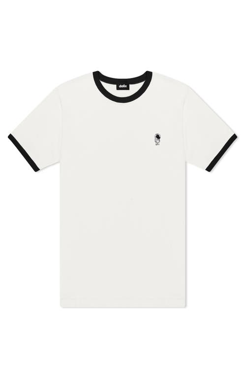 Dalix Mens Astronaut Jersey Ringer Tee In White
