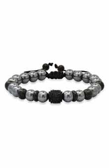 Men's Agate Beaded Bracelet