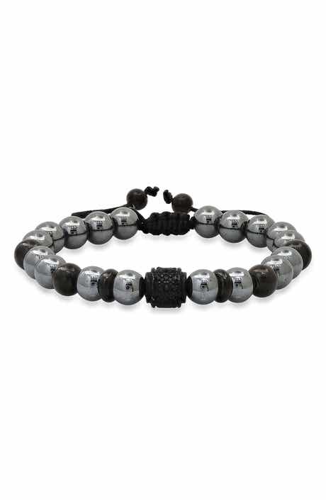 Men's Agate Beaded Bracelet