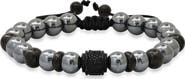 STEELTIME Men's Agate Beaded Bracelet
