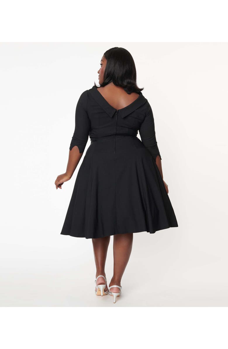 Unique Vintage Plus Size Nicola Swing Dress, Alternate, color, Black Accent
