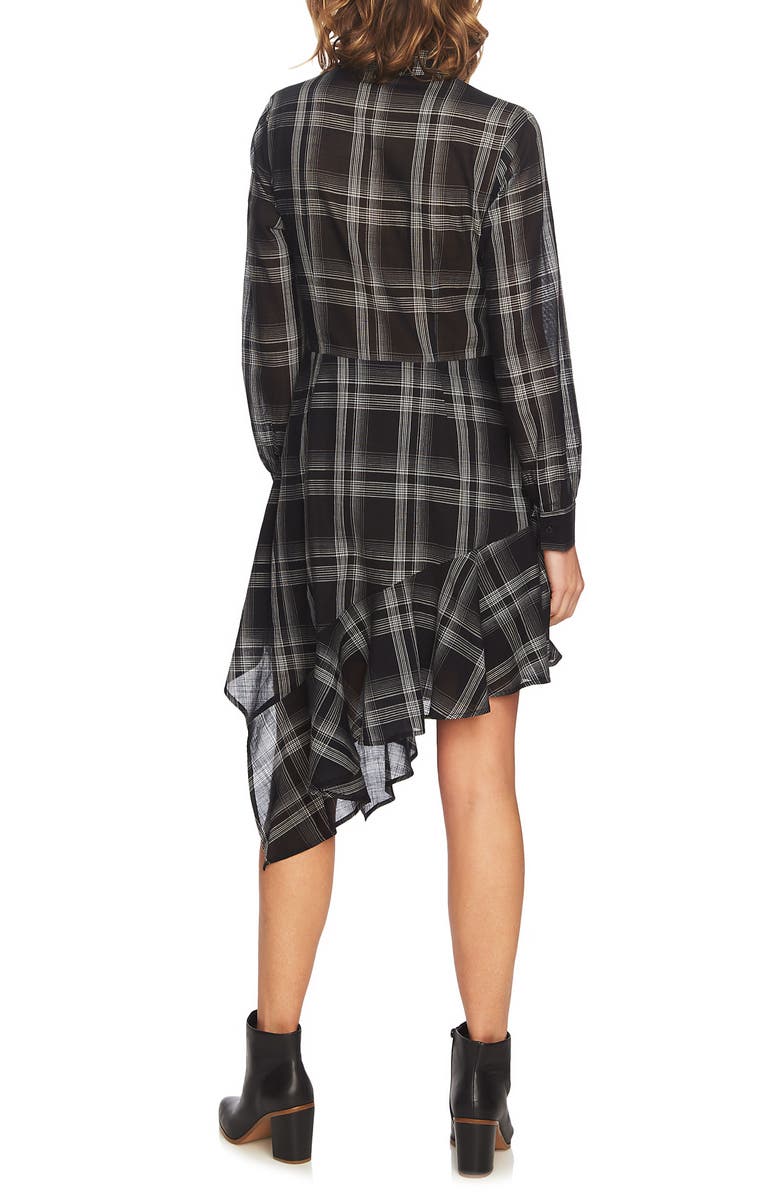 1.STATE Capital Plaid Tie Waist Shirtdress, Alternate, color, 