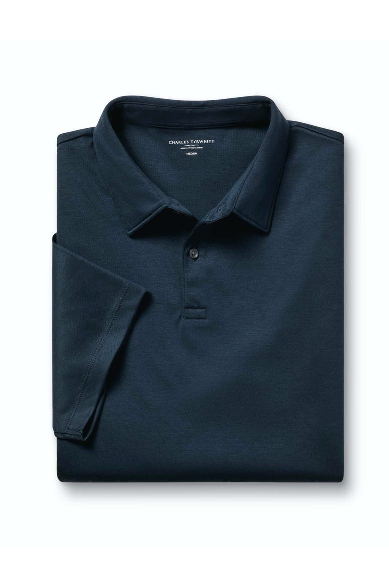 Short Sleeve Jersey Polo, Alternate, color, Petrol Blue