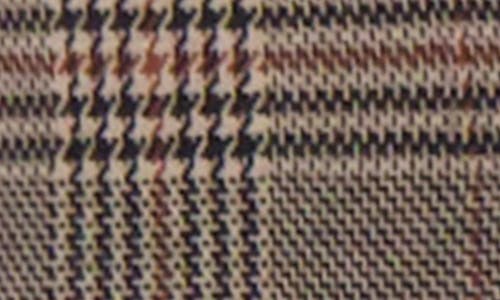 Ookie & Lala Plaid Knit Mini Bootcut Pants In Black/brown