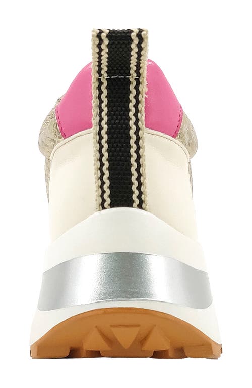 Shushop Serafina Sneaker In Gold Snake