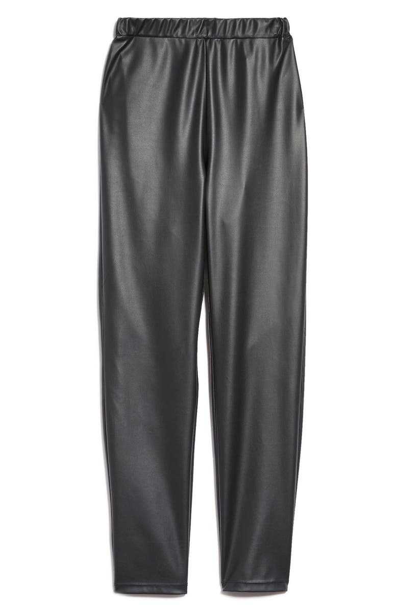 Max Mara Leisure Zefir Pull-On Straight Leg Faux Leather Pants, Alternate, color, 