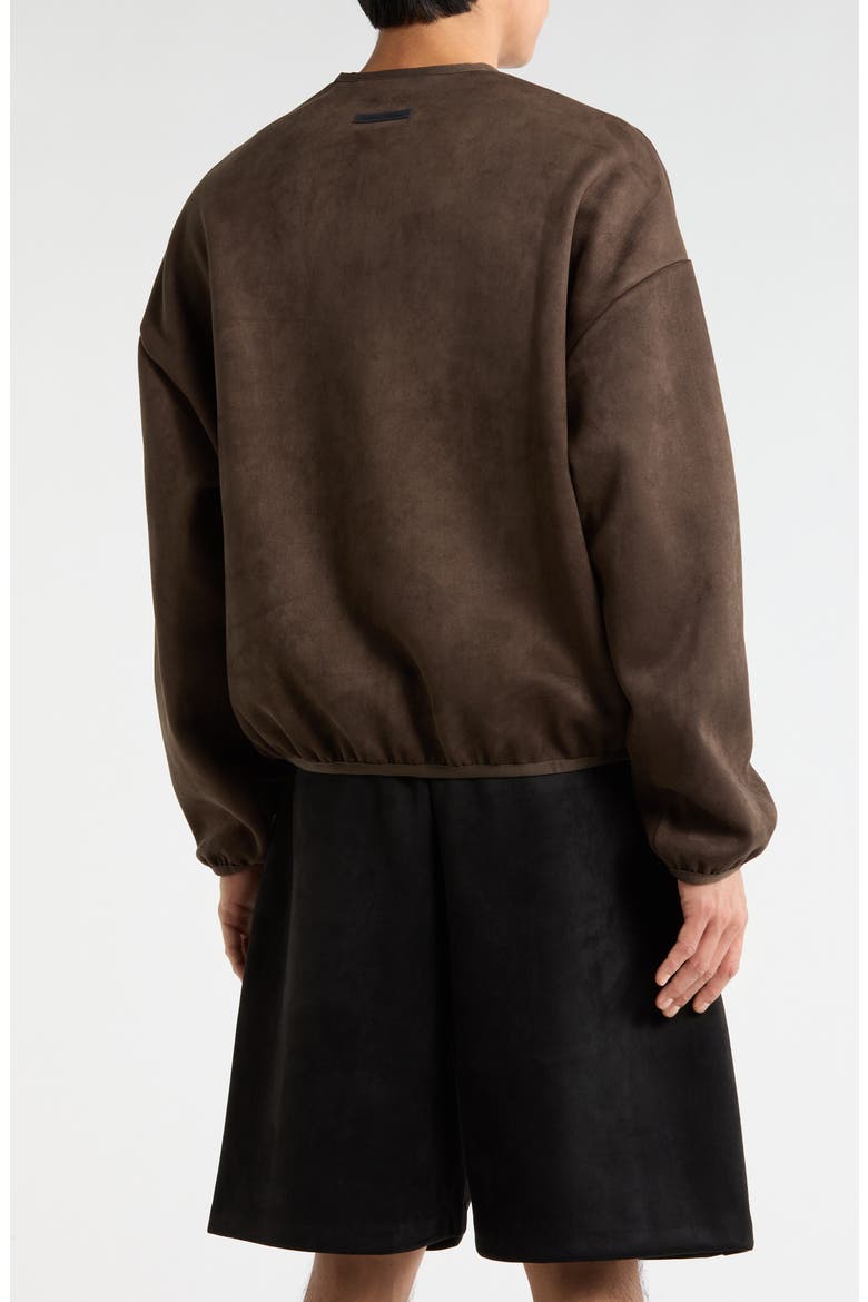 Modern Sueded Fleece Logo Graphic Sweatshirt, Alternate, color, BROWN