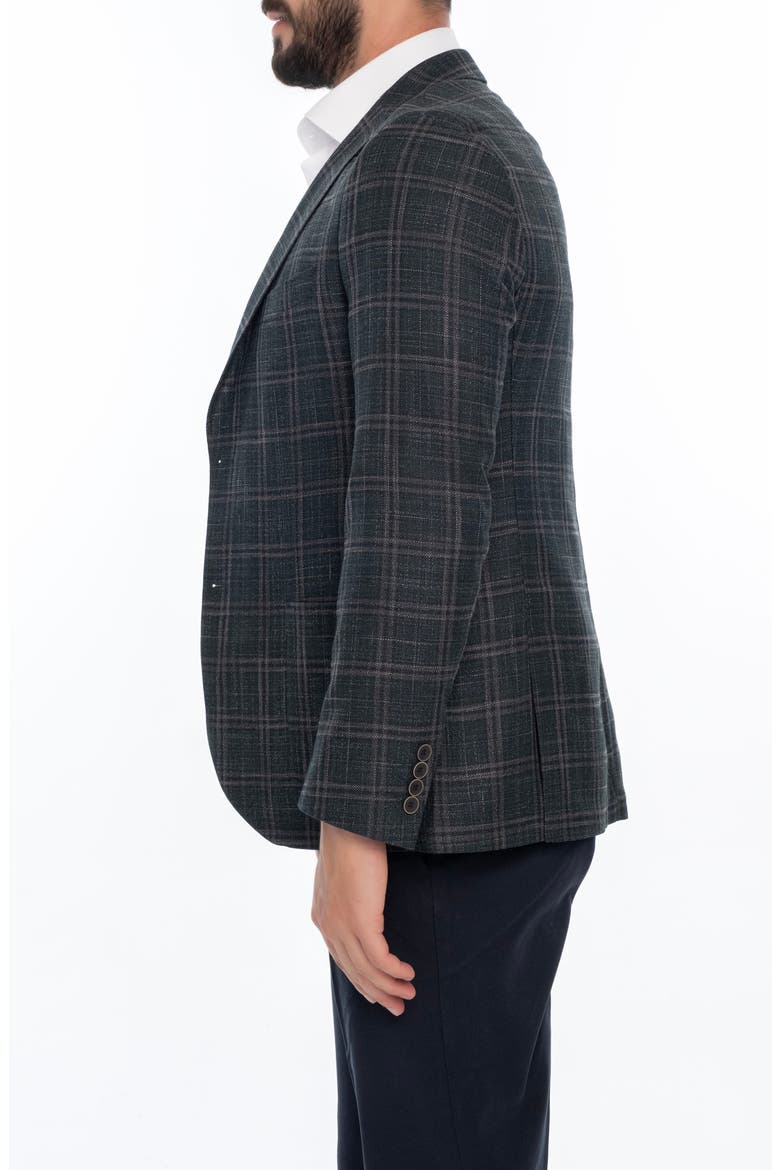 Plaid Sport Coat, Alternate, color, DARK GREEN