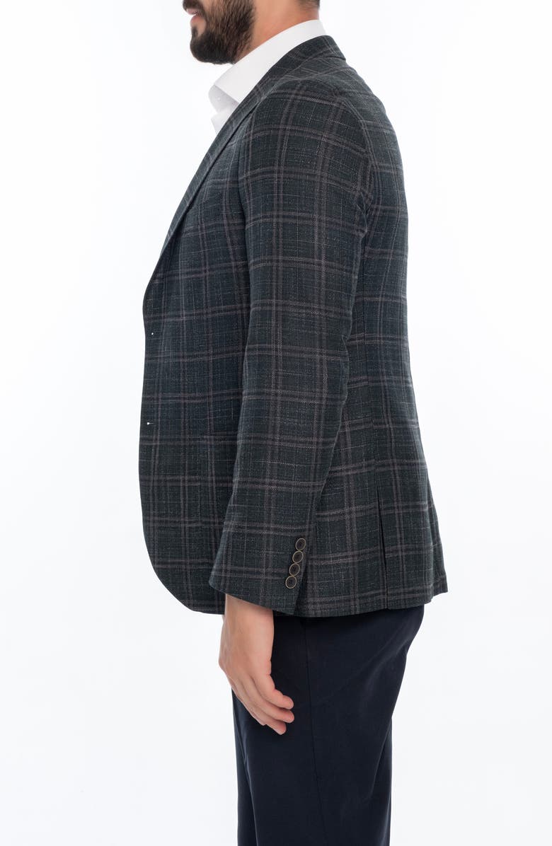 VELLAPAIS Plaid Sport Coat, Alternate, color, Dark Green