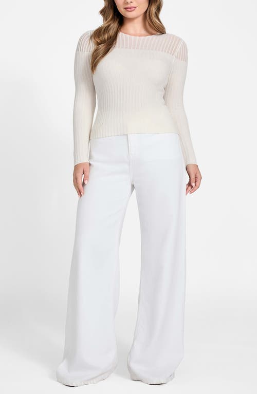 Guess Rowena Rib Chenille Sweater In Brown