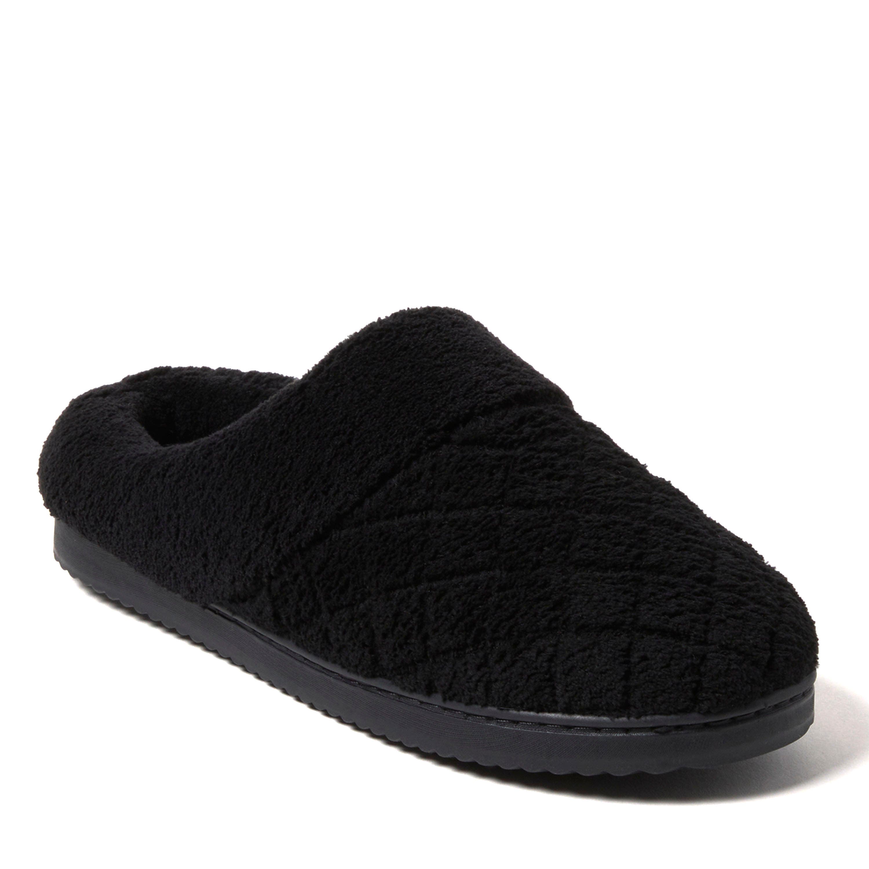 DEARFOAMS Libby Quilted Terry Clog Slipper, Main, color, Black