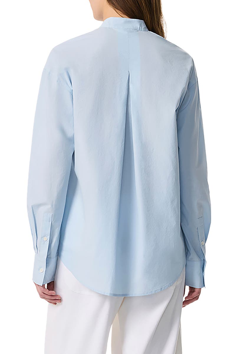 rag & bone Ainsley Lace Appliqué Cotton Button-Up Shirt, Alternate, color, Light Blue