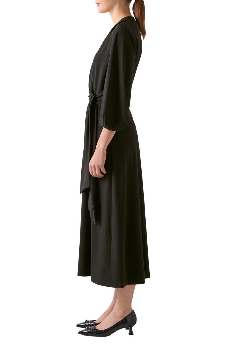 LK Bennett Aiper Jersey Faux Wrap Dress, Alternate, color, Black