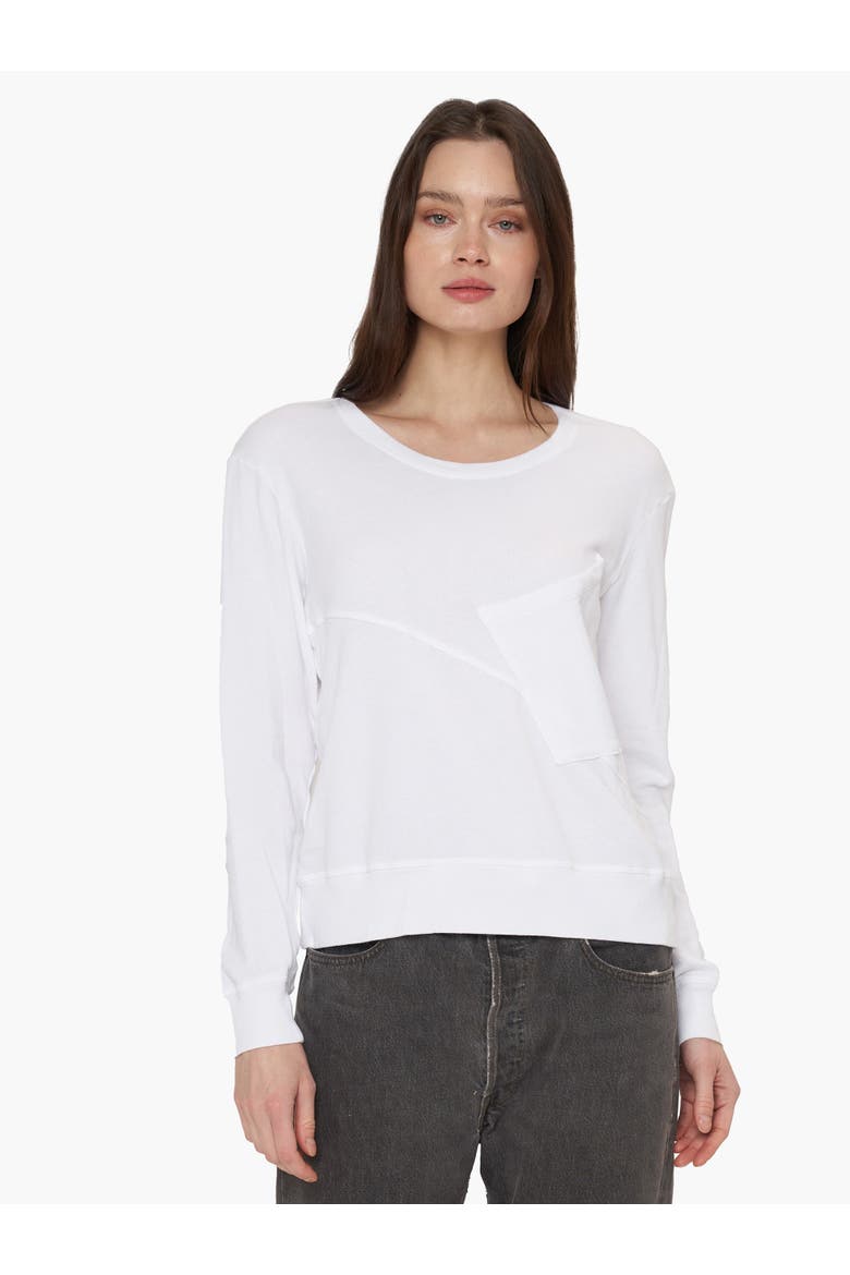 Seamed Pocket Sweatshirt, Main, color, WHITE
